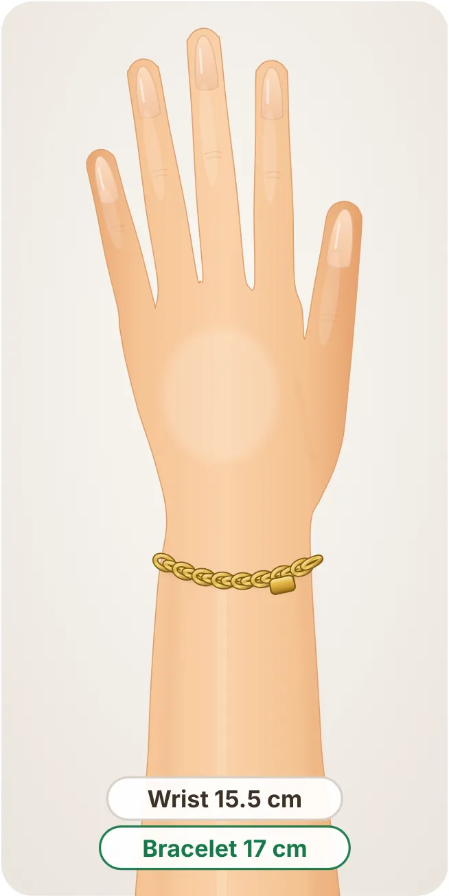 Bracelet on the wrist